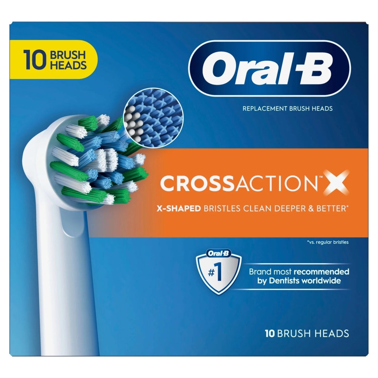 Oral-B CrossAction X Replacement Brush Heads (10 Count) - Bellso